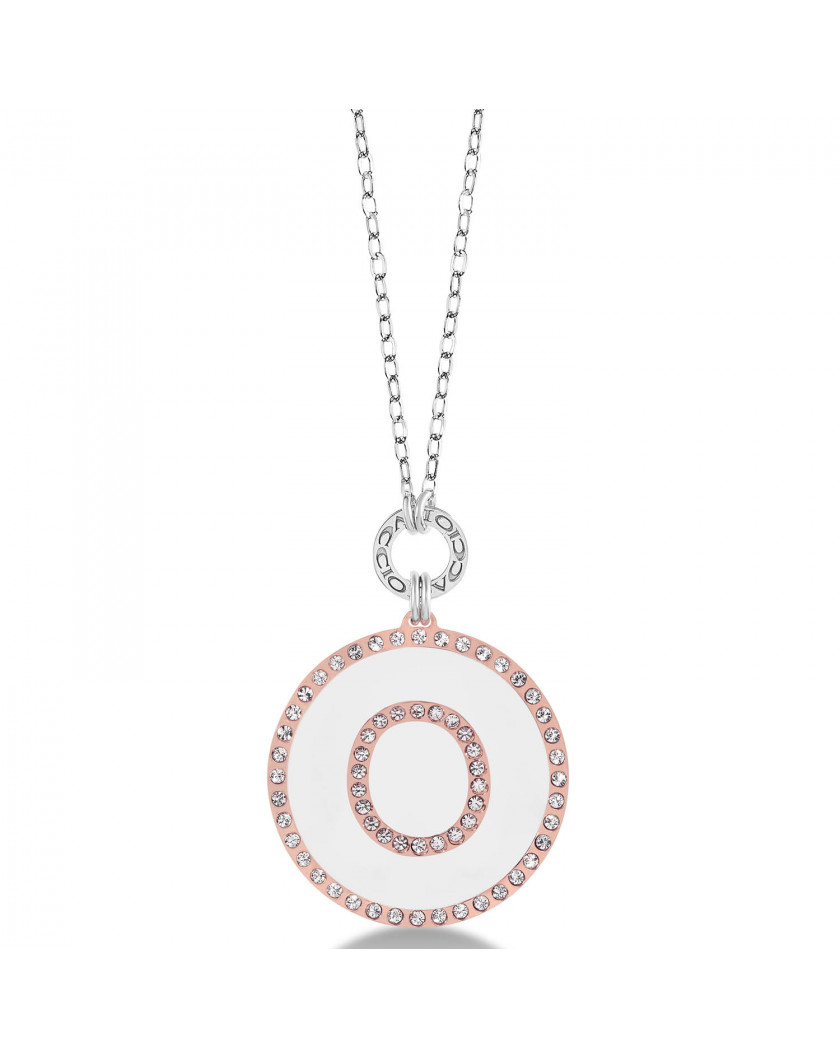 Alternative view of Collana Dvccio Con Iniziale Su Smalto Bianco ZXIMCL1048/2CW