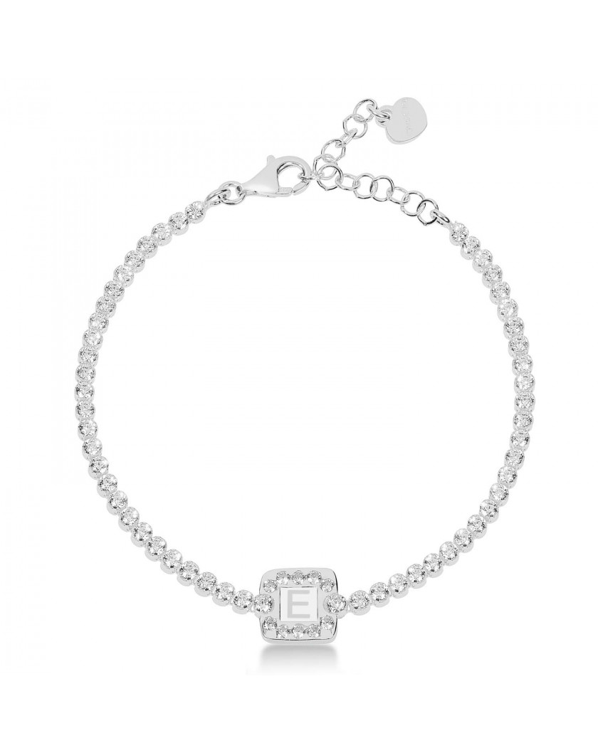 Bracciale Tennis DVCCIO in argento con iniziale BTQAGW