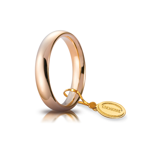 Fede Unoaerre Comoda 4mm in oro Rosa