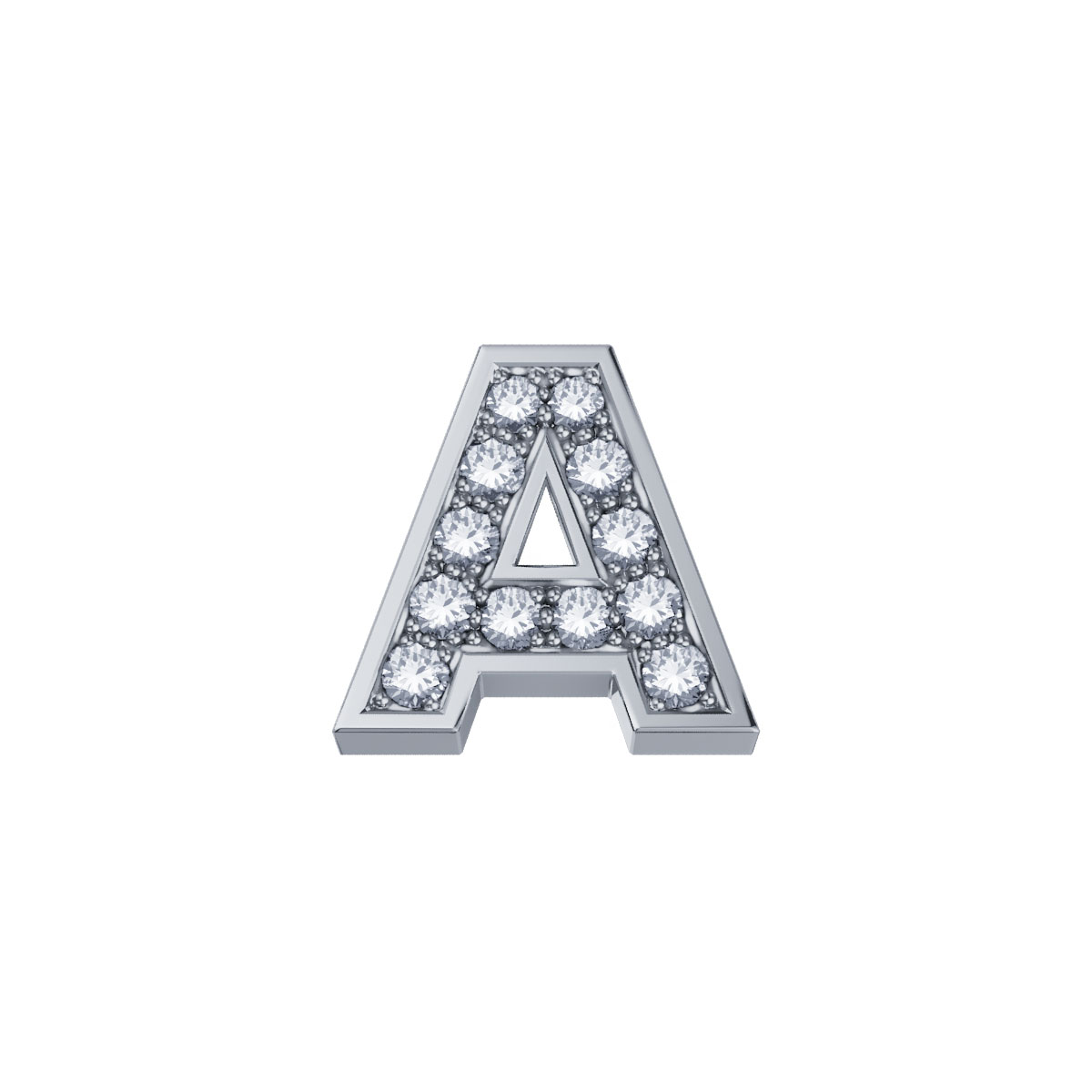 Elements – Lettere in Oro Bianco e Diamanti