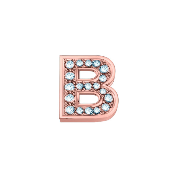 Alternative view of Elements - Lettere in oro rosa e diamanti