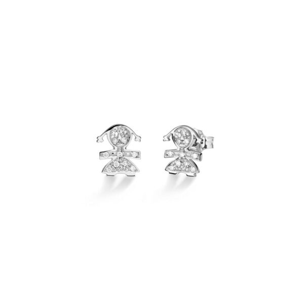 Orecchini Le Bebé Bimba in Oro Bianco e Diamanti – I Pavé – LBB016