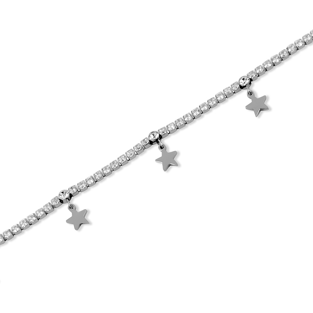 Alternative view of Bracciale Donna Tennis in Acciaio Boccadamo Scintille con Stelle