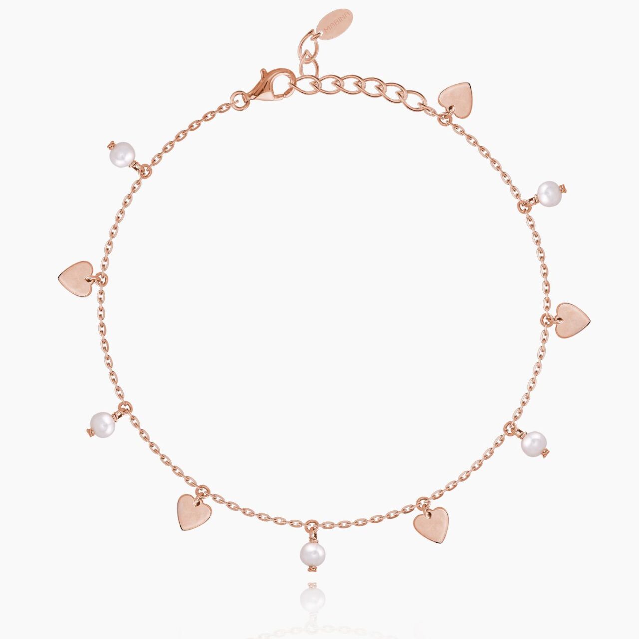 Cavigliera Donna Mabina in Argento Rosè con Perle - 533371
