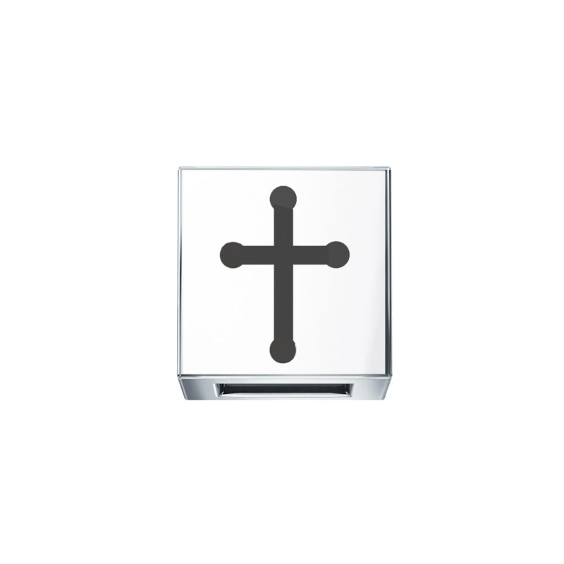 Elements - Croce in oro bianco e smalto