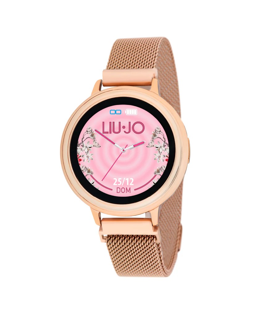 orologio smartwatch liu jo eye in acciaio rosè