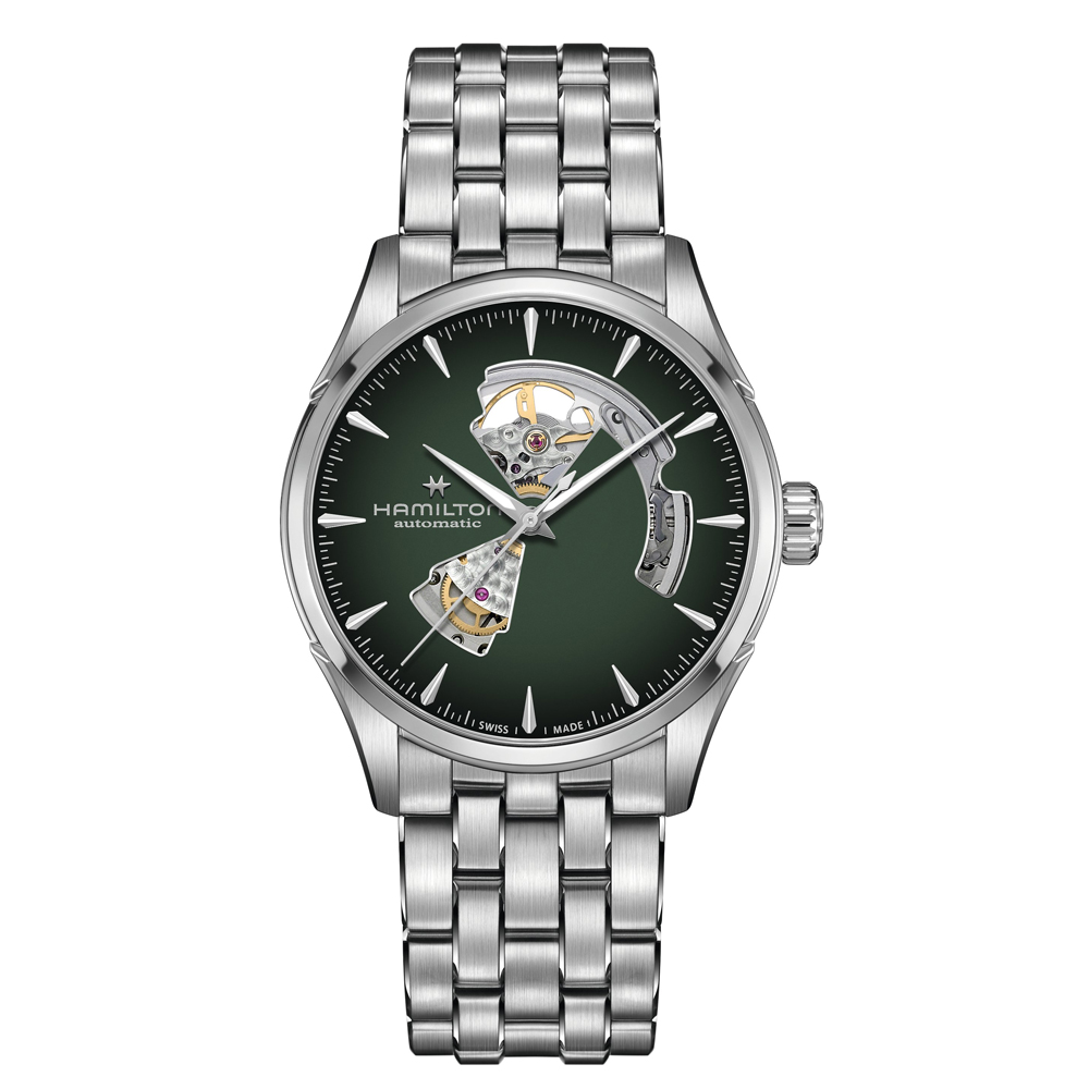 H32705160 orologio uomo hamilton open heart verde
