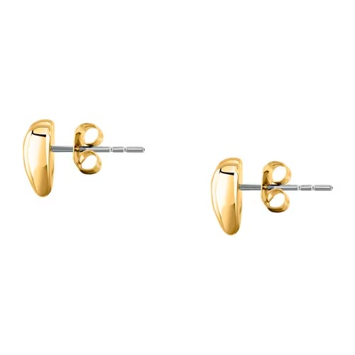 Alternative view of Orecchini a Lobo Morellato in Acciaio Dorato a Cuore Intrecci