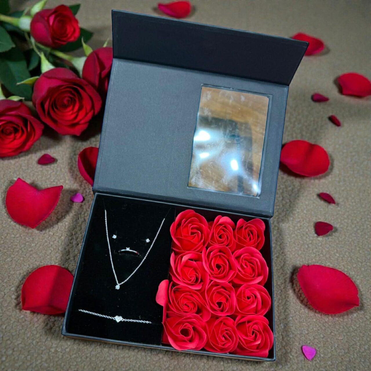 Parure San Valentino in Argento e Diamanti Lab Grown