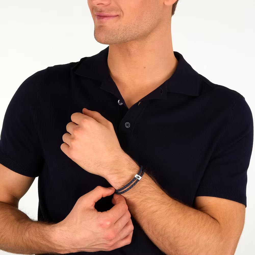 Alternative view of Bracciale Uomo Maserati Leather Blu