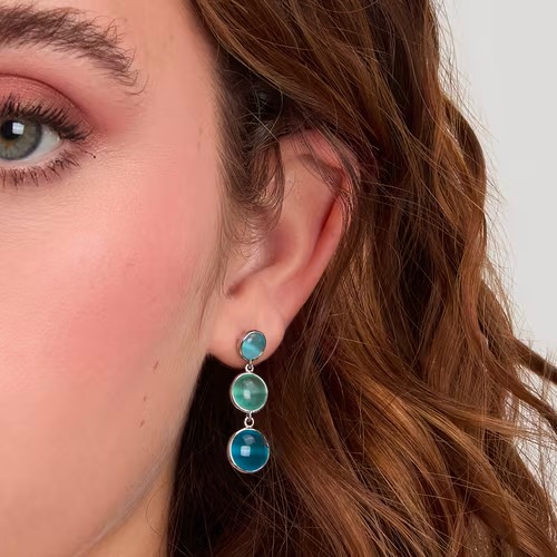 Alternative view of Orecchini Pendenti Morellato Venezia con Pietre Celesti