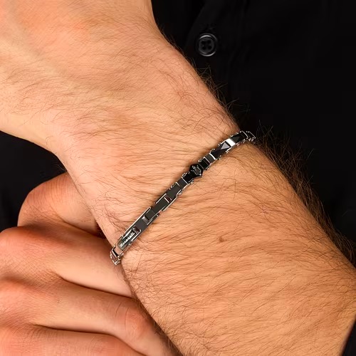 Alternative view of Bracciale Uomo Maserati Ceramic Nero