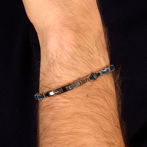 Alternative view of Bracciale Uomo Maserati Ceramic Blu e Acciaio Rosè