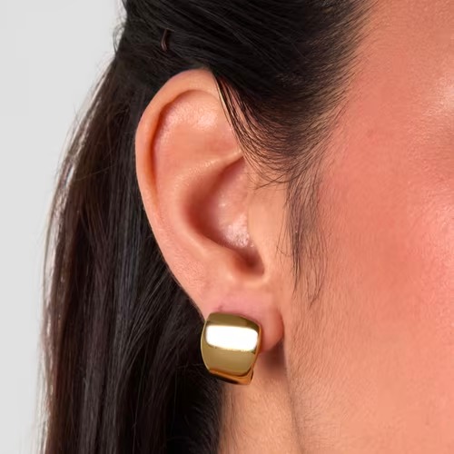 Alternative view of Orecchini Donna Morellato Onda in Acciaio Dorato