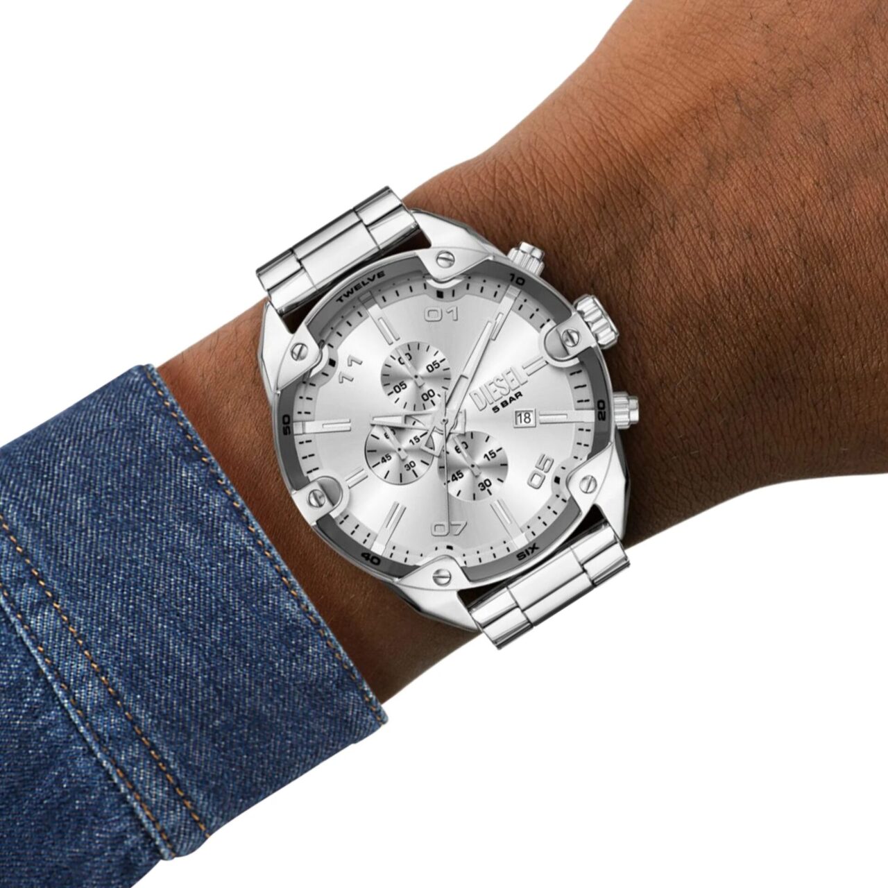 Alternative view of Orologio Uomo Diesel Spiked in Acciaio